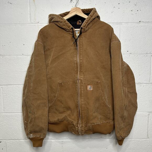 Carhartt Hooded Quilt-Lined Active Jacket “Brown” J130-211 - Picture 1 of 13